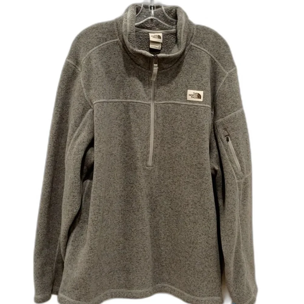 The North Face Men’s Gray Quarter Zip Fleece - Size XXL